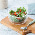 creative double wall glass bowl for ice-cream salad